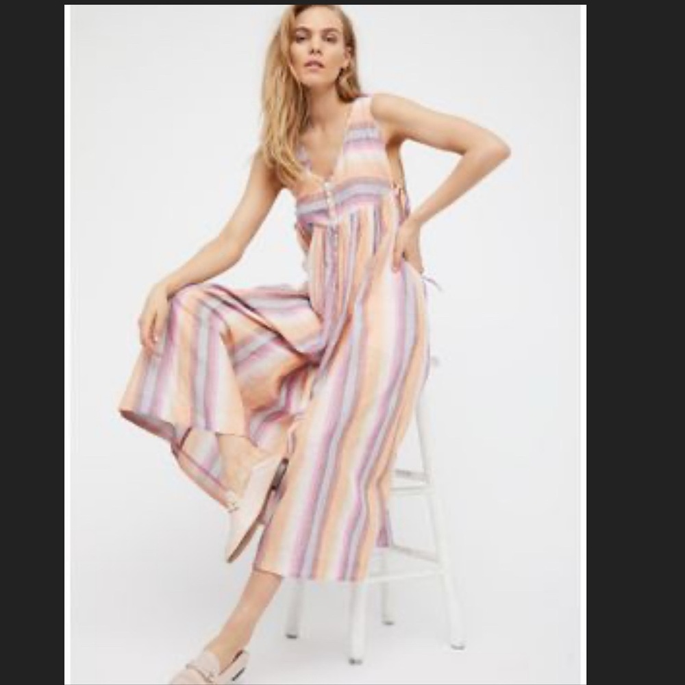 Free people wide leg romper